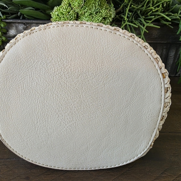 Anthropologie Westlyn Woven Bucket Bag In Cream With Crossbody Strap - Picture 4 of 10